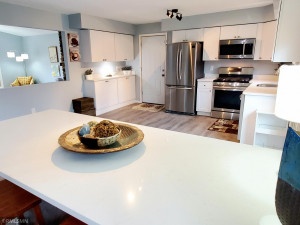 Photo for 11815 61st Avenue N, Plymouth, MN 55442 - Listing #5685157 Gorgeous gleaming quartz countertops. Kitchen also has new large patio door.