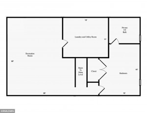 Photo for 1020 W Center Street, Lake City, MN 55041 - Listing #6027326 Lower Level Floor Plans - 1010 W Center Street