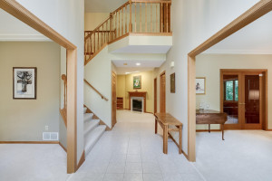 Photo for 3600 Alvarado Lane N, Plymouth, MN 55446 - Listing #6014595 As you enter the home, the large two-story entry leads to the living areas of the first floor. Living room to the right, formal dining to the left, and main level family room and study straight ahead.