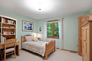 Photo for 3600 Alvarado Lane N, Plymouth, MN 55446 - Listing #6014595 Bedroom 3 has a view of the wooded backyard.