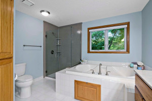 Photo for 3600 Alvarado Lane N, Plymouth, MN 55446 - Listing #6014595 Owner's suite bath has a recently upgraded shower and countertops.