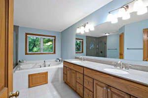 Photo for 3600 Alvarado Lane N, Plymouth, MN 55446 - Listing #6014595 Owner's suite bath has a recently upgraded shower and countertops.