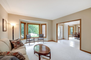 Photo for 3600 Alvarado Lane N, Plymouth, MN 55446 - Listing #6014595 Large bay window provides a view out to the front yard garden.