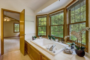 Photo for 16634 Imperial Court, Lakeville, MN 55044 - Listing #6098405 Alternate view of the Master bathroom featuring a large jetted tub with a bay window allowing tons of natural light to pour in.