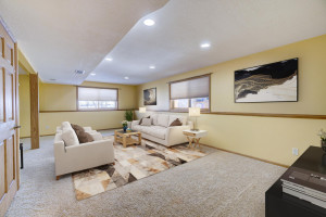 Photo for 670 Norton Street, Hammond, WI - Listing #6137051 Large basement family room (room has been virtually staged)