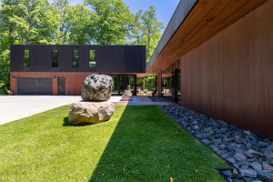 Photo for Bovey, MN 55709 - Listing #5497223 Corten steel has that intentional rusty iron look but is actually weathered to protect the home for generations.