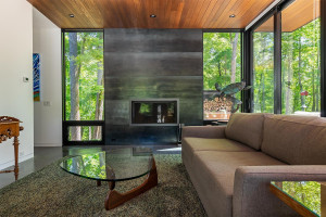 Photo for Bovey, MN 55709 - Listing #5497223 Guest house with Corten steel wood-burning fireplace.