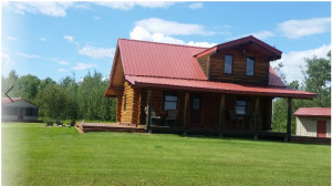 Photo for 24751 140th Avenue, Greenbush, MN 56726 - Listing #5657832 The log home has covered porches on two sides with an open wrap-around deck.