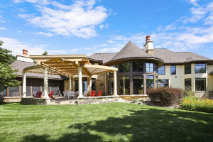 Photo for 3960 Walden Shores Road, Wayzata, MN 55391 - Listing #5641066 view of back of house and the roof that is only a year old!