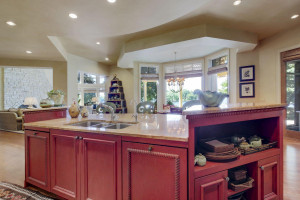 Photo for 3960 Walden Shores Road, Wayzata, MN 55391 - Listing #5641066 view from kitchen of lake looking out over patio and 3 season porch