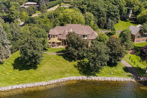 Photo for 3960 Walden Shores Road, Wayzata, MN 55391 - Listing #5641066 view of your private boat launch on the right and rip rap shoreline with power run for your docs