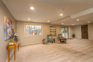 Photo for 2159 Erin Court, New Brighton, MN 55112 - Listing #5691861 Lower level family room is full of sunshine! Television connection is behind the flower painting.