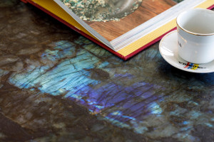 Photo for 4595 Merrywood Lane, Minnetrista, MN 55331 - Listing #5675325 Close up of the custom, labradorite countertop
