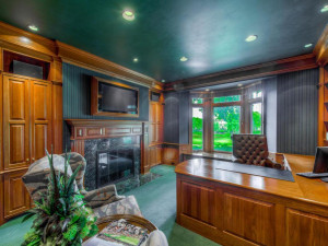 Photo for 18230 Bearpath Trail, Eden Prairie, MN 55347 - Listing #5702048 Main floor office with built-ins and gas fireplace