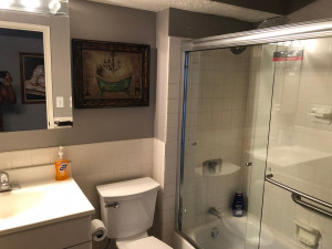 Photo for 400 Groveland Avenue, 1811, Minneapolis, MN 55403 - Listing #5645402 New glass shower door and commode in full bath.