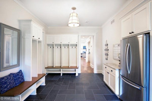 Photo for 2515 Cedar Point Drive, Wayzata, MN 55391 - Listing #5713260 Mudroom Featuring Montauk Black Slate Tile Flooring and Built In Lockers