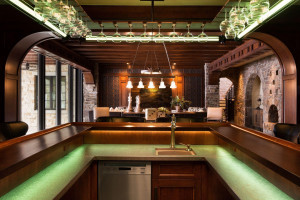 Photo for 835 Hunt Farm Road, Long Lake, MN 55356 - Listing #5693151 The bar was designed to center around the bartender or mixologist for that inviting pub feel. The custom designed steel stemware rack is a work of art.