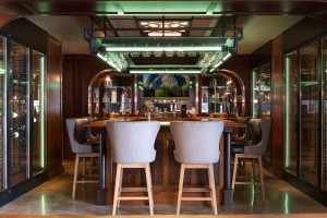 Photo for 835 Hunt Farm Road, Long Lake, MN 55356 - Listing #5693151 The pub bar is outfitted with LED mood lighting and surrounded by the glass-encased, temperature controlled wine cooler.