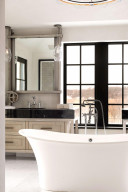 Photo for 835 Hunt Farm Road, Long Lake, MN 55356 - Listing #5693151 The vanity is a custom-made stainless-steel, wood and granite unit designed right onsite. The medicine cabinet opens by a pulley and hand crank mechanism.