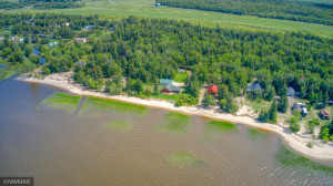 Aerial View of Neighborhood and Entrance to Harbor