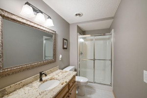 Photo for 17910 39th Place N, Plymouth, MN 55446 - Listing #6091309 Lower level 3/4 bathroom with granite counters.