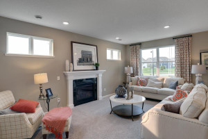 Photo for 18352 Hamel Drive, Lakeville, MN 55044 - Listing #6092594 Designer gas fireplace included. *All photos are of a former model home, please inquire for details.
