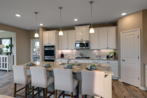 Photo for 18352 Hamel Drive, Lakeville, MN 55044 - Listing #6092594 Large center island for additional seating. *All photos are of a former model home, please inquire for details.