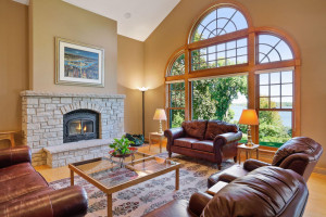 Photo for 6900 Minnewashta Parkway, Excelsior, MN 55331 - Listing #6098438 The vaulted great room features an oversized window that looks out to the lake.