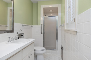 Photo for 765 Sibley Drive, Northfield, MN 55057 - Listing #6110010 Owners suite a private 3/4 bath with ceramic tile floors and shower walls.