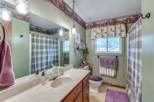 Photo for 12091 Flamingo Street NW, Coon Rapids, MN 55448 - Listing #6117908 Upper level full bathroom with plenty of counter space and storage.