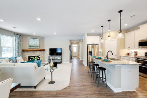 Photo for 19386 Grass Lake Trail, Rogers, MN 55374 - Listing #6128845 Open concept Living Space with Eat In Kitchen. Photos are of model home. Colors may vary.