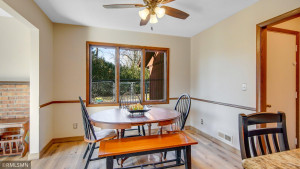 Photo for 2024 Eaglewood Circle, Shakopee, MN 55379 - Listing #6129537 Dining area looking out to yard and dog kennel