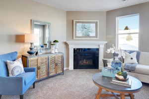 Photo for 19400 Grass Lake Trail, Rogers, MN 55374 - Listing #6128842 Cozy Family Room With Gas Fireplace. - Photos are of model, colors may vary.
