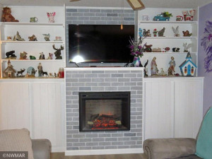 Photo for 401 Bourden Street, Oklee, MN 56742 - Listing #6198321 401 Bourden fireplace and builtin area.jpg