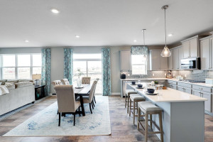 Photo for 12391 62nd Street NE, Otsego, MN 55301 - Listing #6195953 The Adams' eat-in dining room has ample room for a dining table located in the heart of the home. *pictures are of model, actual colors in home may vary.