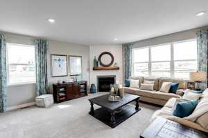 Photo for 12391 62nd Street NE, Otsego, MN 55301 - Listing #6195953 Large family room windows facilitate the abundance of main floor natural light. *pictures are of model home, actual colors may vary.