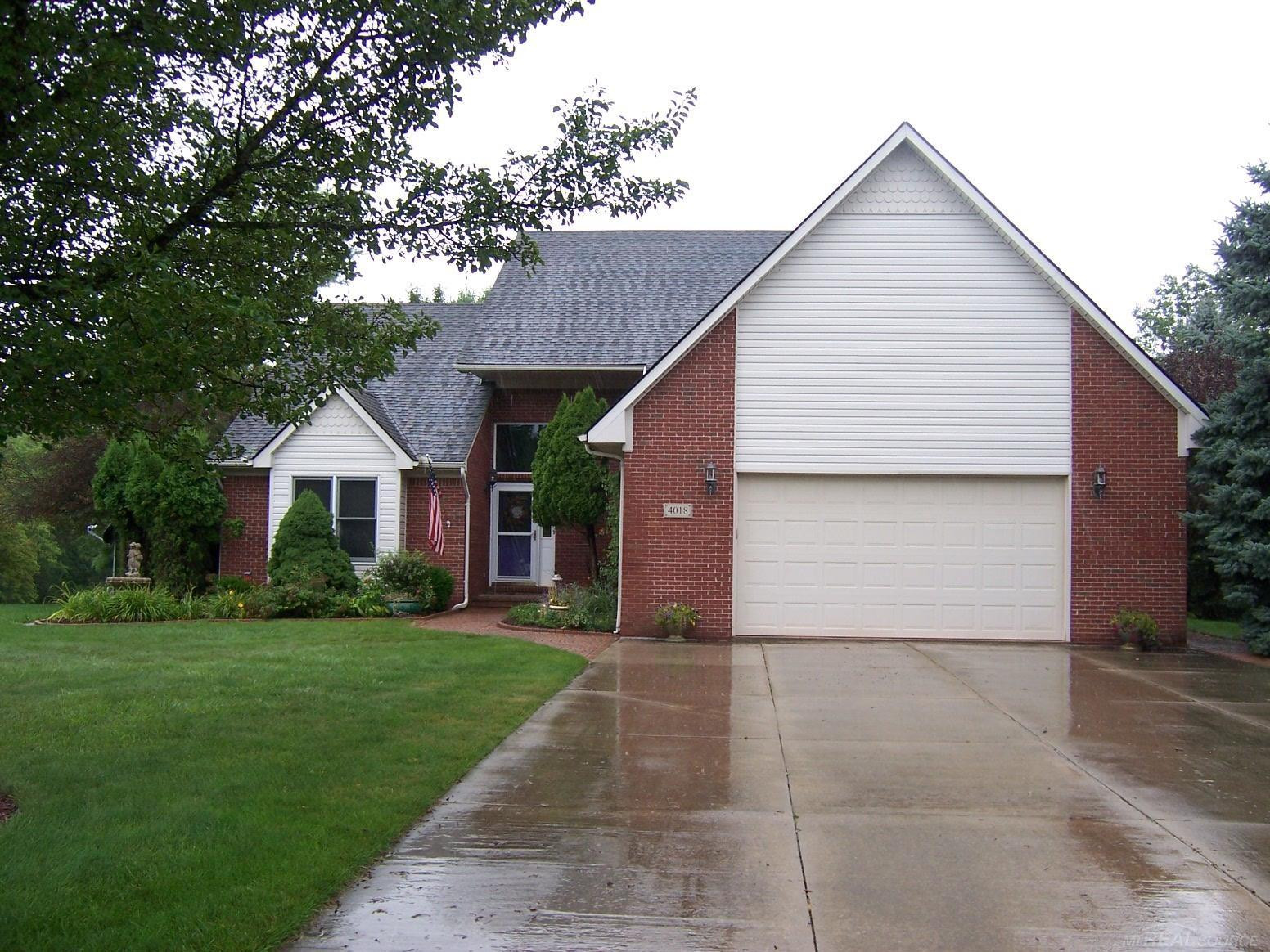 4018 Belle Ridge Dr. Drive, Dryden, MI 48428 — front exterior