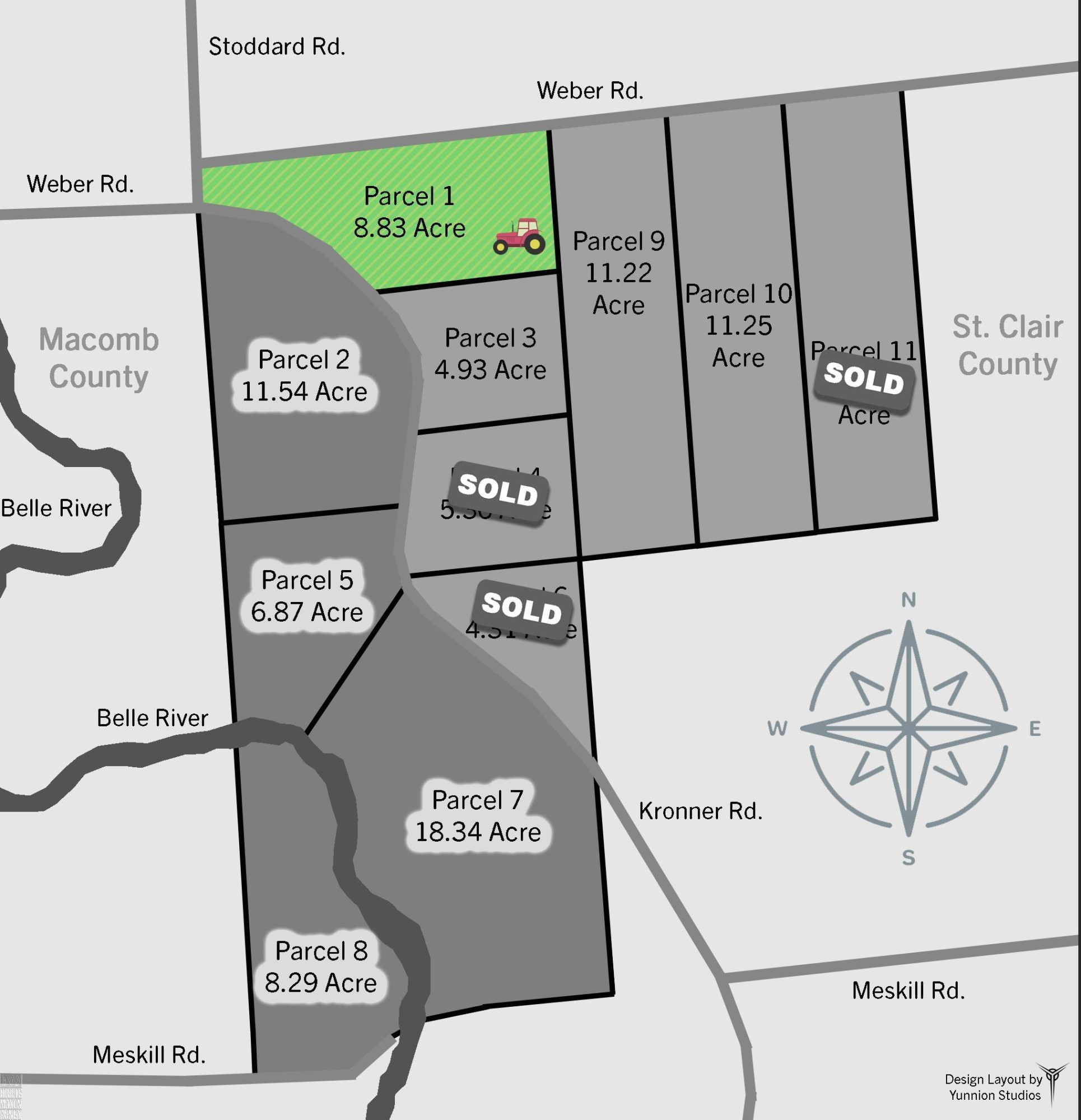 00 Weber Rd, 4001-001, parcel 1 Road, MI