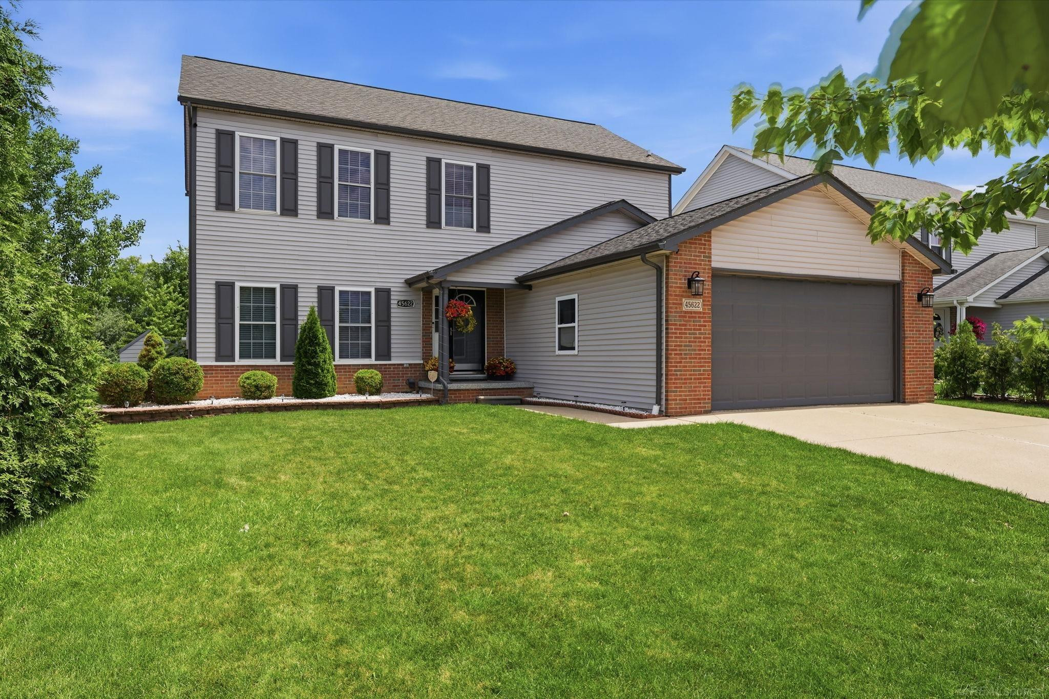 45622 Lone Pine Lane, Macomb, MI 48044 — front exterior