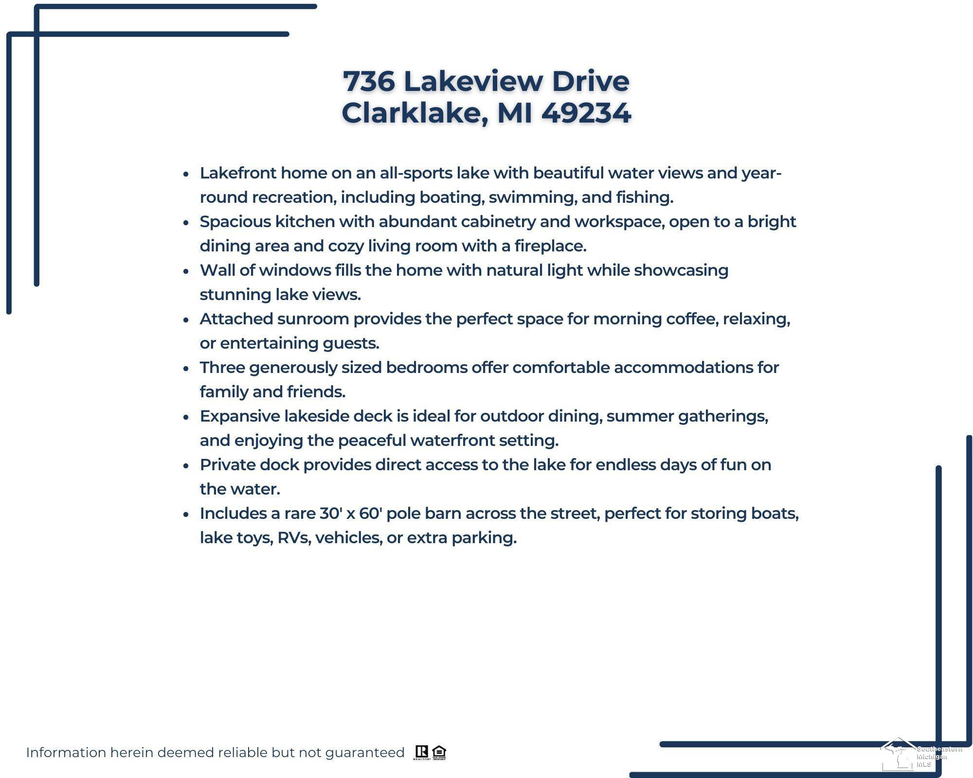 736 Lakeview Drive, Clarklake, MI 49234 — Photo 42