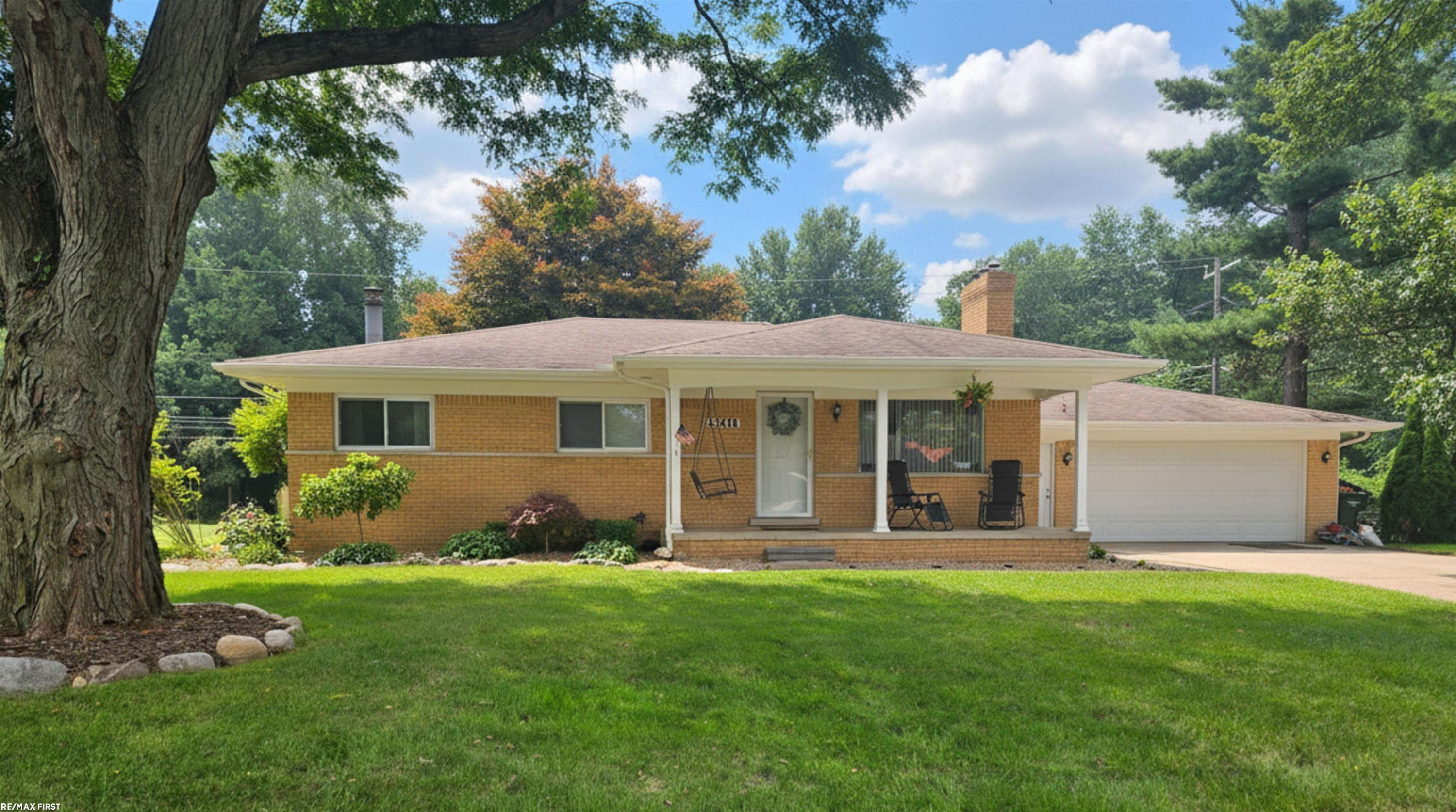 52498 Fayette Drive, Shelby Twp, MI 48316 — front exterior