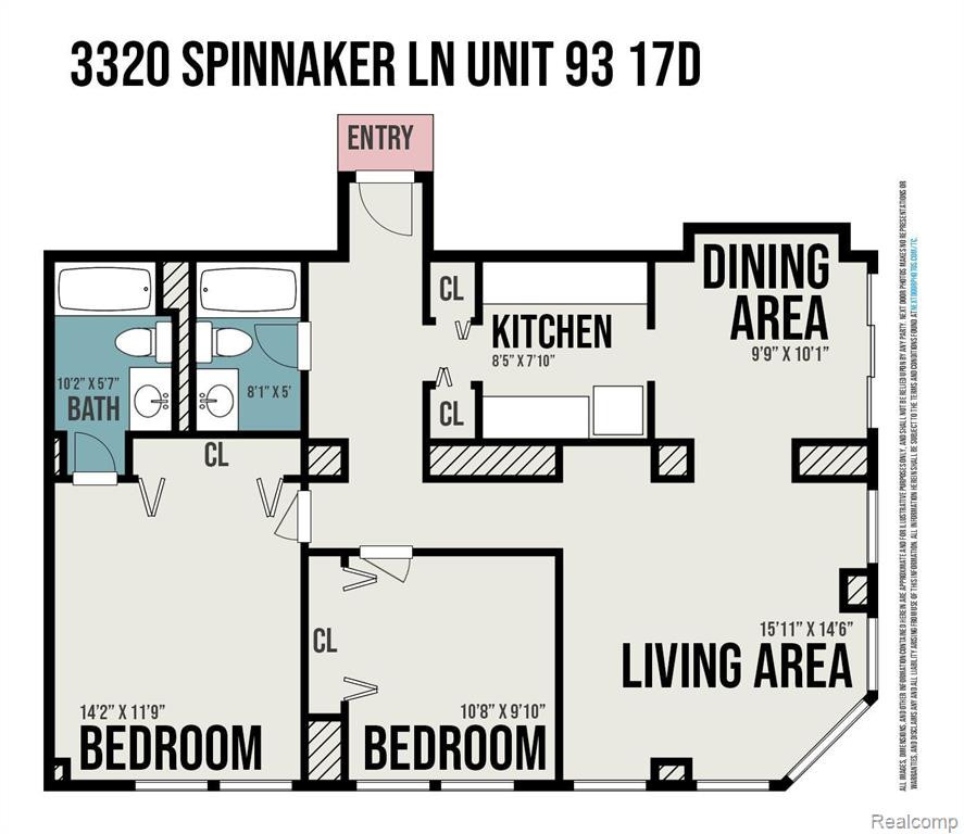 3320 Spinnaker Lane, 17D, Detroit, MI 48207 — Photo 46