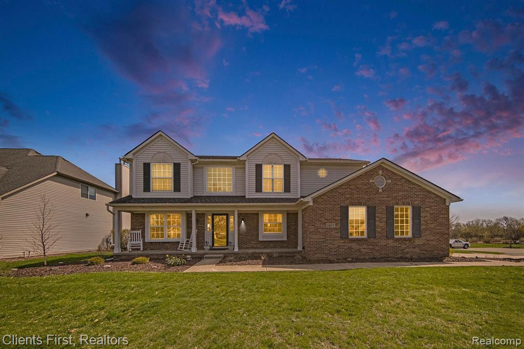 1402 AUSTON Lane, Chelsea, MI 48118 — front exterior