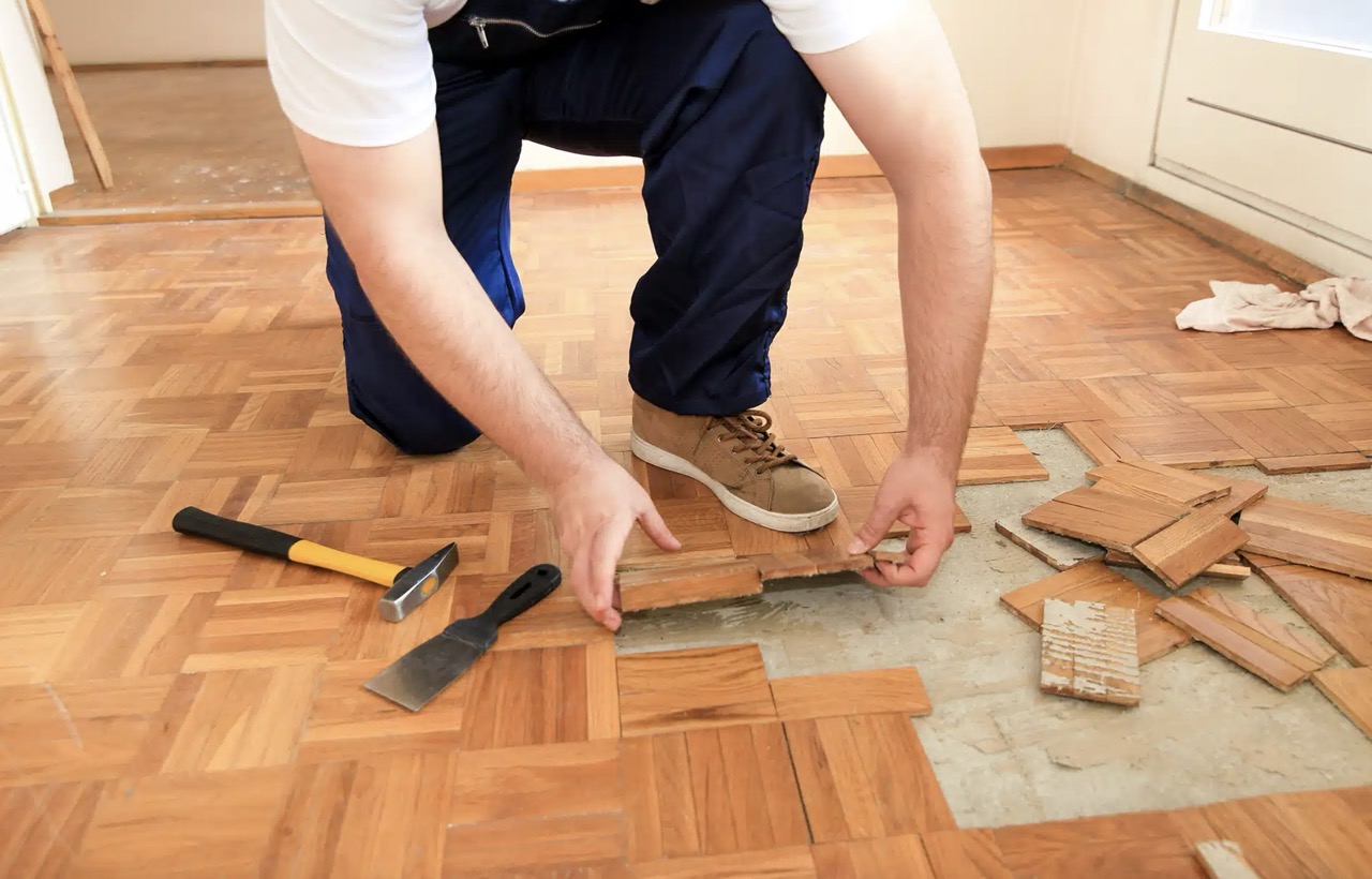 Light sanding hardwood