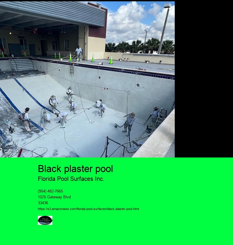 black plaster pool Florida Pool Surfaces Inc. black plaster pool