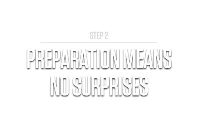 Preparation Means No Surprises
