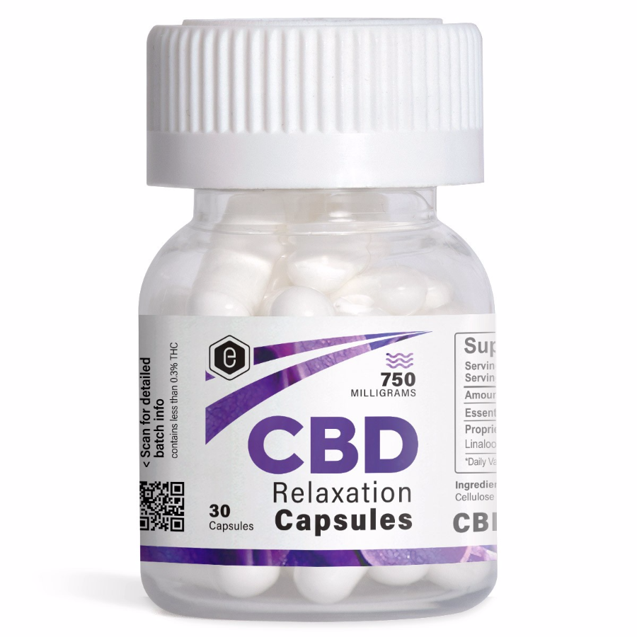 Relaxation CBD Capsules 750mg Leafly