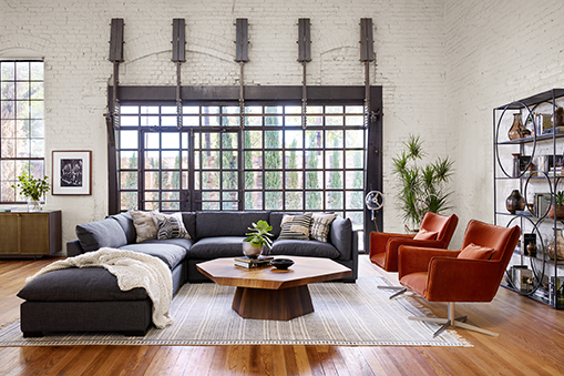 orange chairs for living room