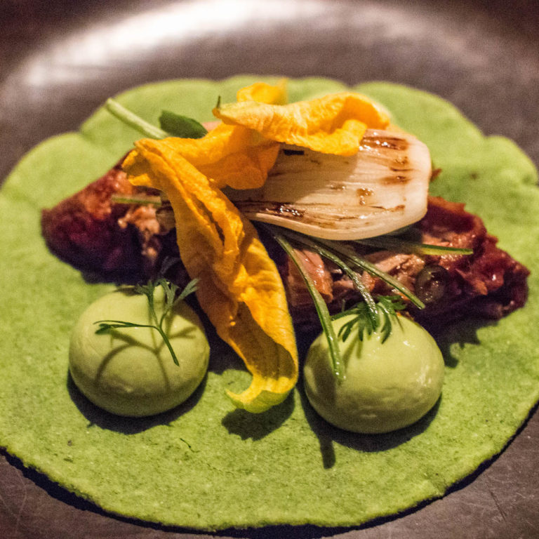 A gourmet dish at Pujol, one of Mexico City’s most acclaimed restaurants, enjoyed by students during the Fluenz Spanish Immersion in Mexico City.