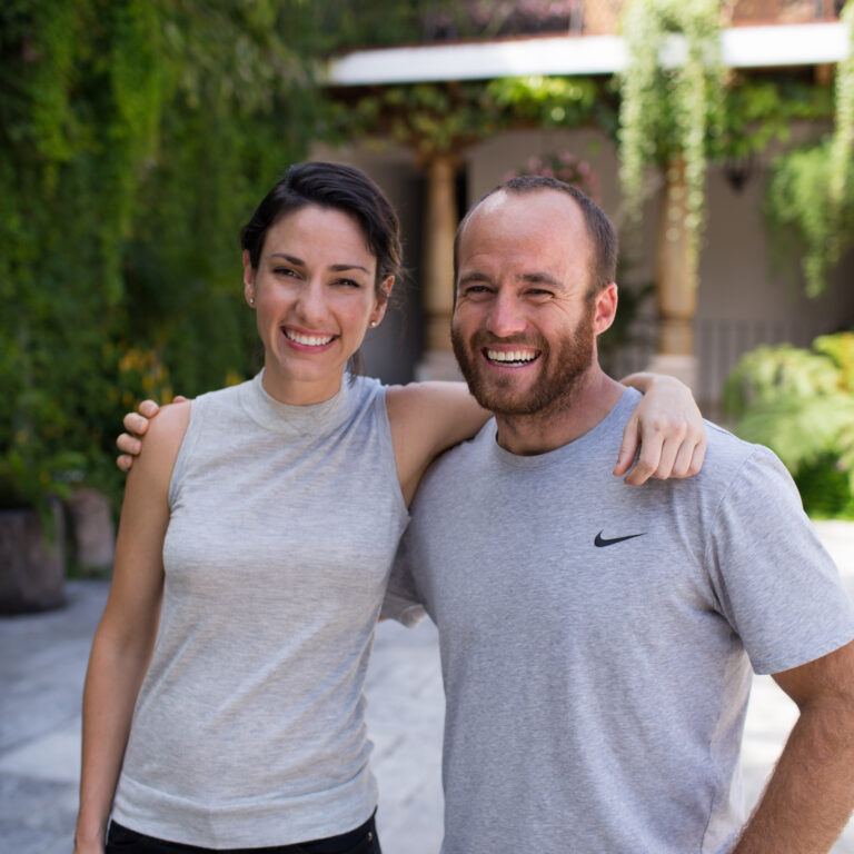 Sonia Gil, co-founder of Fluenz, with an adult learner at the intensive Spanish Bootcamp in Mexico City, a one-on-one Spanish immersion program for professionals.